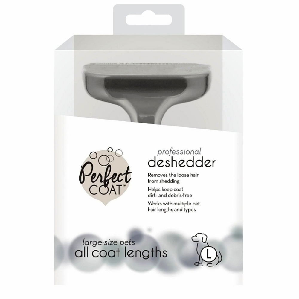 Perfect Coat Pro Pet Deshedder Large All Fur Deshedding Brush Comb Blade Rake L